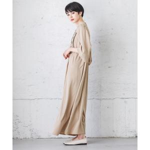 LUCPY ワンピース フラワープリント ノースリーブ フレアロング