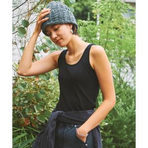 タンクトップ 「伸縮性のある柔らか素材」フライスタンク22SS レディース