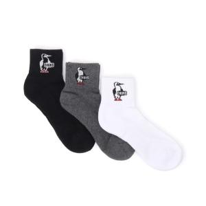 靴下 メンズ 「CHUMS」3P CHUMS Booby Crew Socks｜ZOZOTOWN Yahoo!店