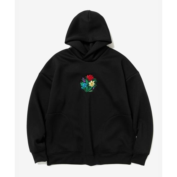 パーカー rehacer : Flower Circle Punch Fabric Hooded P...