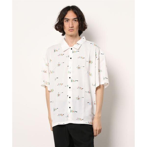 シャツ 「Revo.」フラッシュパターン半袖シャツ/オーバーサイズシャツ/メンズ メンズ レディース