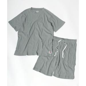ルームウェア パジャマ メンズ FRUIT OF THE LOOM/フルーツオブザルーム セットアップ ワッフル 半袖Tシャツ＆ショートパンツ/ルーム