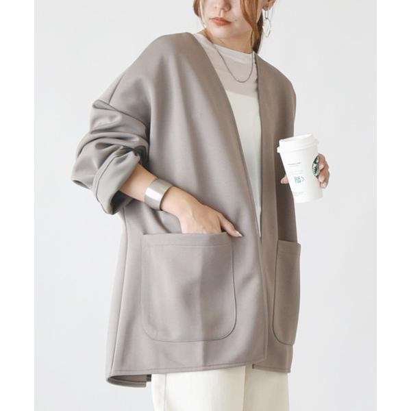 ジャケット ノーカラージャケット カットポンチジャケット レディース