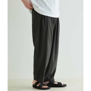 パンツ 接触冷感 ワイド テーパード アンクルパンツ/イージーケア/吸水速乾