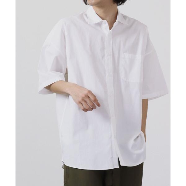 シャツ ブロード ビッグシルエット ストライプ/無地 半袖シャツ メンズ レディース