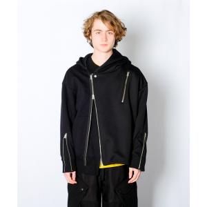 メンズ ジャケット ブルゾン Wizzard ウィザード / ASYMMETRIC ZIP HOODIE アシンメトリージップフーディー ビッグシルエ｜zozo