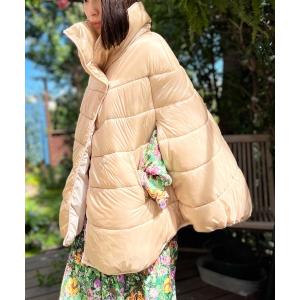 ポンチョ パディングケープコート レディース