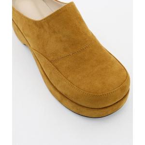 サンダル 厚底ローファーサボ レディース