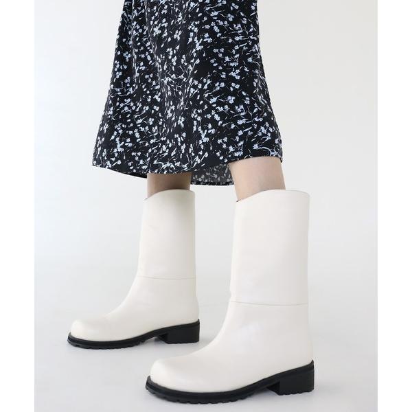 ブーツ スムースミドルブーツ レディース