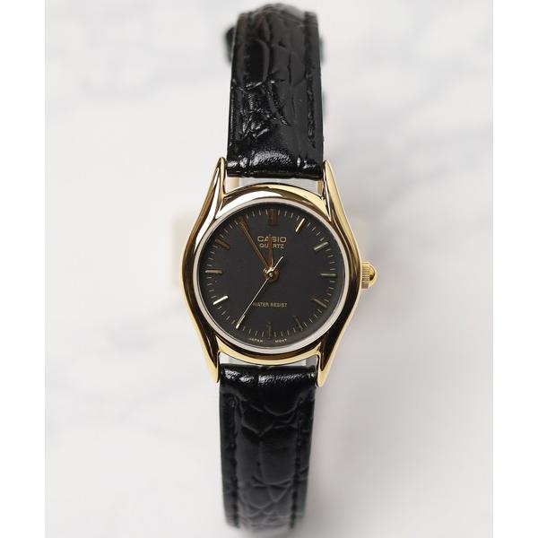 腕時計 「60」「CASIO」クラシック　ラウンド　GD　レザー レディース