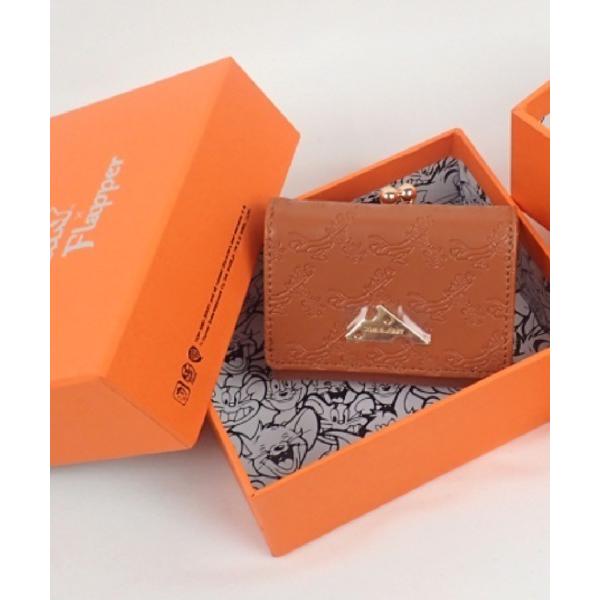 財布 TOM＆JERRY×Flapperエンボス総柄がま口ミニウォレット レディース メンズ