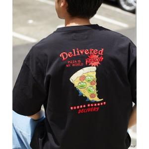 tシャツ Tシャツ WEB限定 【Toy Story/トイ・ストーリ】 別注 ビッグシルエット バック刺繍 プリントTシャツ/PIZZA