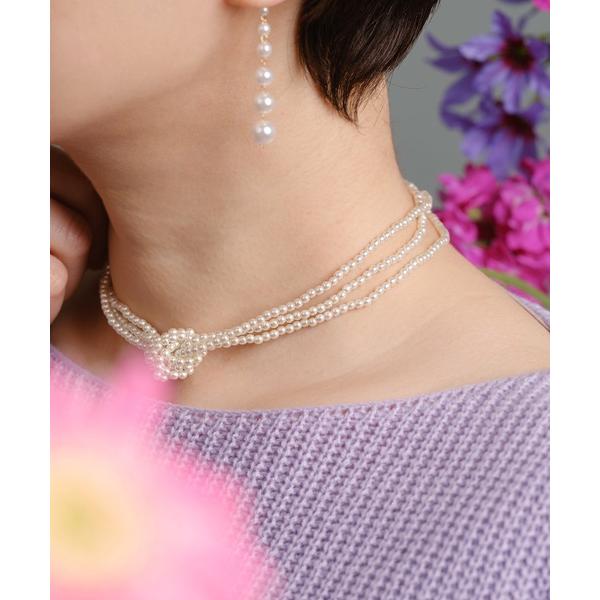 ネックレス ノットパールネックレス レディース