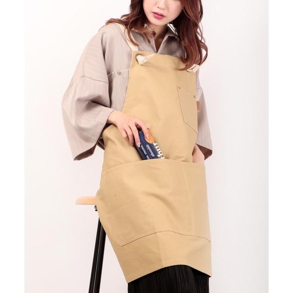 エプロン riz au lait キャンバスワーク　クロスエプロン