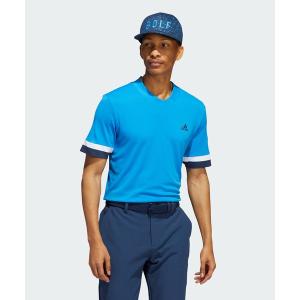 ポロシャツ メンズ HEAT. RDY カラーブロック 半袖スキッパーシャツ「adidas Golf/アディダスゴルフ」｜zozo