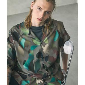 シャツ ルーズオーバーオープンカラーマルチパターンS/Sシャツ EMMA CLOTHES メンズ レディース