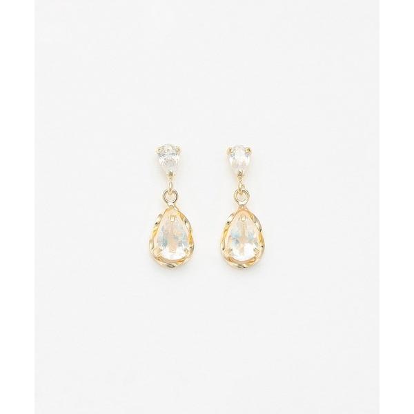 ピアス K10 イエローゴールド ラブラドライト しずく ピアス ESTELLE/エステール WEB...