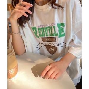 tシャツ Tシャツ レディース REDVILLE LOGO CREW NECK T-SHIRTS /ビッグシルエット カレッジロゴ 半袖Tシャツ｜zozo