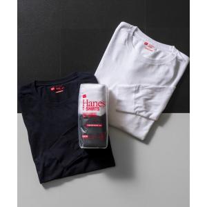 tシャツ 「Hanes/ヘインズ」メンズ ジャパンフィット「2枚組」クルーネックロングスリーブTシャツ 5.3oz メンズ