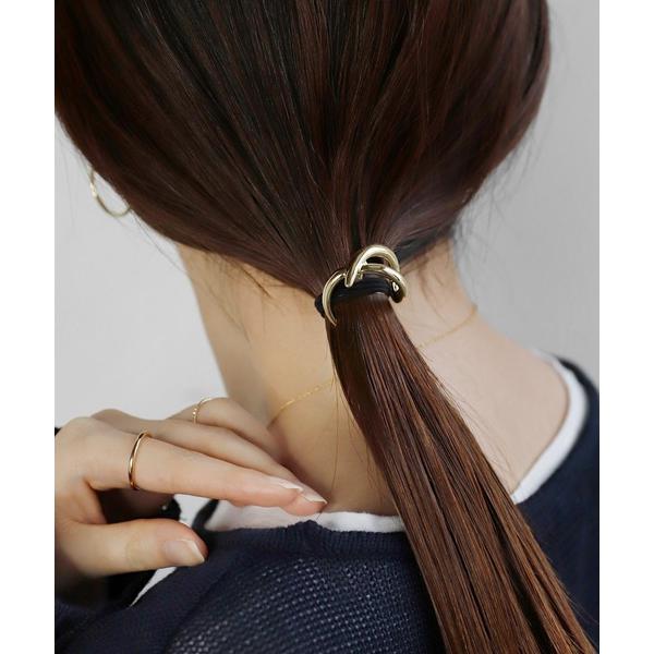 ヘアゴム ニュアンスメタルポニーフック