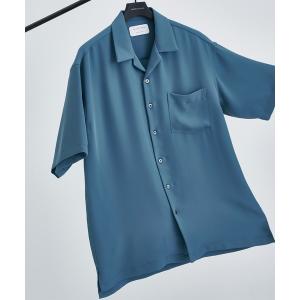シャツ ブラウス ドレープドライオープンカラーSSシャツ