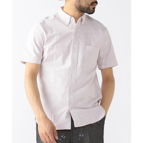 シャツ BEAMS PLUS / オックスフォード ストライプ ショートスリーブ ボタンダウン シャ...