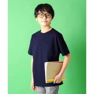 キッズ tシャツ Tシャツ 天竺・USAコットン ドロップショルダーポケット刺繍半袖Tシャツ｜zozo