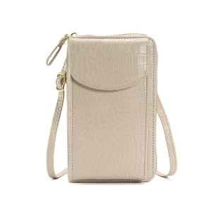 ショルダーバッグ バッグ クロコ型押し ミニお財布ショルダー/スマホ入れ レディース