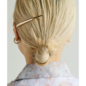 ヘアクリップ テーパード ライン メタル バレッタ