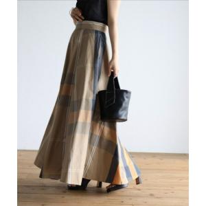 スカート ボリュームマキシスカート/タフタスカート