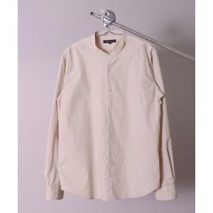 シャツ 「日本製」ノーカラー ブロード シャツ(GW) メンズ レディース