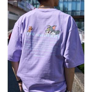 tシャツ Tシャツ  別注TOM＆JERRY EMB T/ワンポイント刺繍/バックプリント/ユニセックス