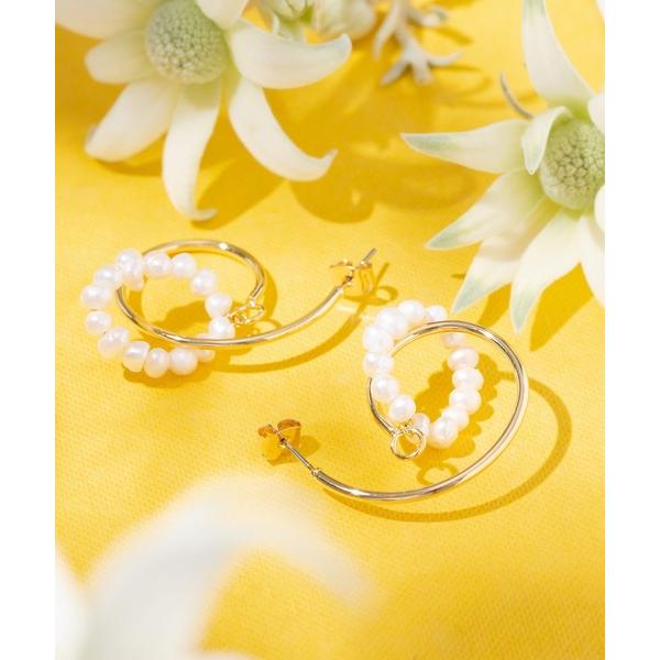 ピアス スイングパールラインピアス レディース