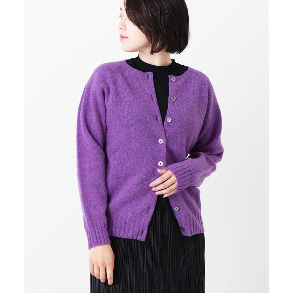 カーディガン Harley of Scotland スーパーソフトウール ハイボタンカーディガン レ...