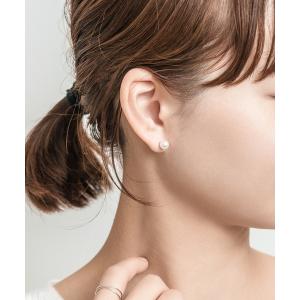 SIENA ROSE（シエナロゼ） ピアス Cラインのパールキャッチピアス「2粒