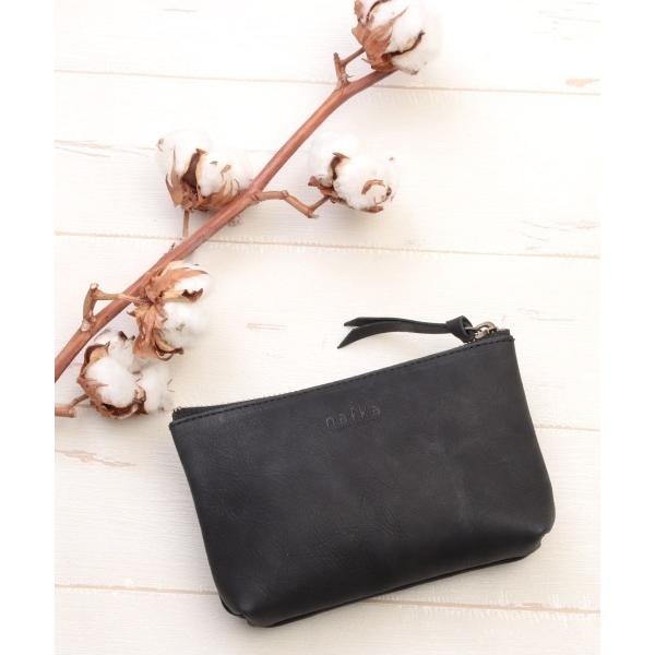 ポーチ アンティーク調のレトロでかわいいレザーポーチ レディース