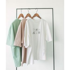 tシャツ Tシャツ レディース はぴだんぶいプリントビッグTシャツ｜zozo