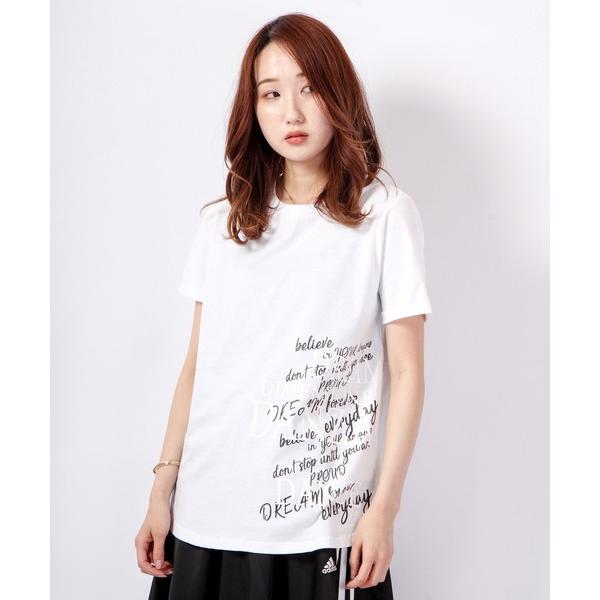 tシャツ メッセージプリント半袖Tシャツ レディース