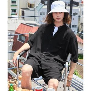 セットアップ 2点セットアップ ワンマイル オーバーバンドカラーシャツ＆ハーフバギーショーツ