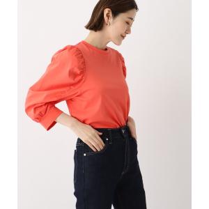 tシャツ Tシャツ シルキースーピマ ギャザースリーブカットソー