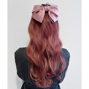 ヘアクリップ ランダムパールテールリボンバレッタ