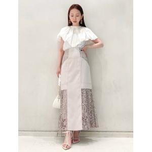 スカート スイッチングレースマーメイドスカート