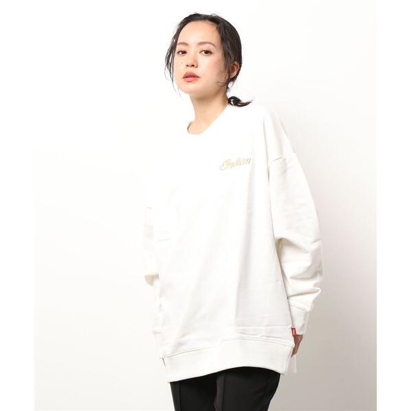 トレーナー スウェット 「Bl」「INDIAN」刺繍+フロッキー オーバーサイズトレーナー レディー...