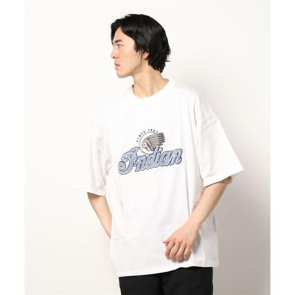 tシャツ /INDIAN/刺繍+プリント　オーバーサイズＴシャツ メンズ レディース