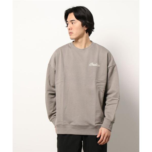 トレーナー スウェット /INDIAN/刺繍+フロッキー オーバーサイズトレーナー メンズ レディー...