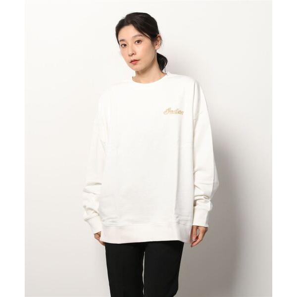 トレーナー スウェット 「INDIAN」刺繍+フロッキー オーバーサイズトレーナー レディース メン...