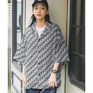 シャツ ブラウス ビッグシルエット オープンカラー レーヨンルーズアロハシャツ