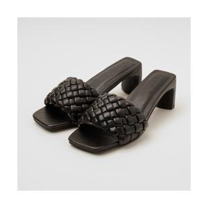 サンダル スクエアツイストプレートサンダル レディース