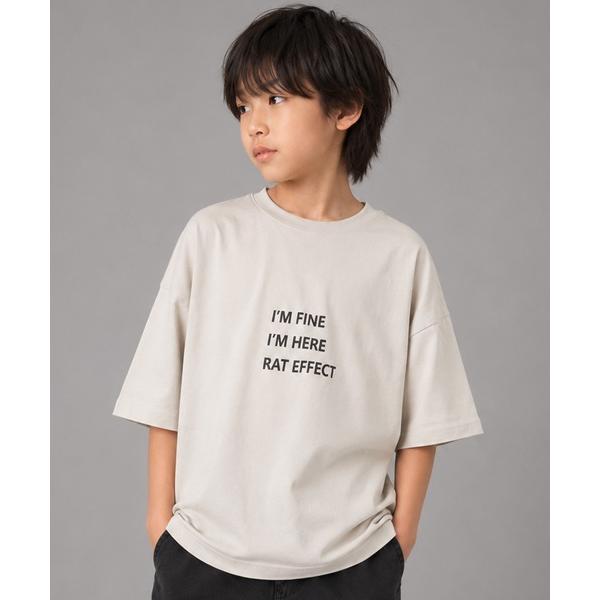 tシャツ 3段ロゴプリントスーパービッグTシャツ キッズ 子供服 男の子