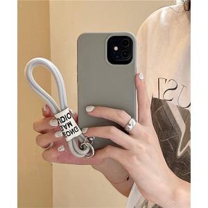 モバイルケース 【c.u.l】くすみカラー英文字ストラップ iPhoneカバー アイフォンケース ipc630
